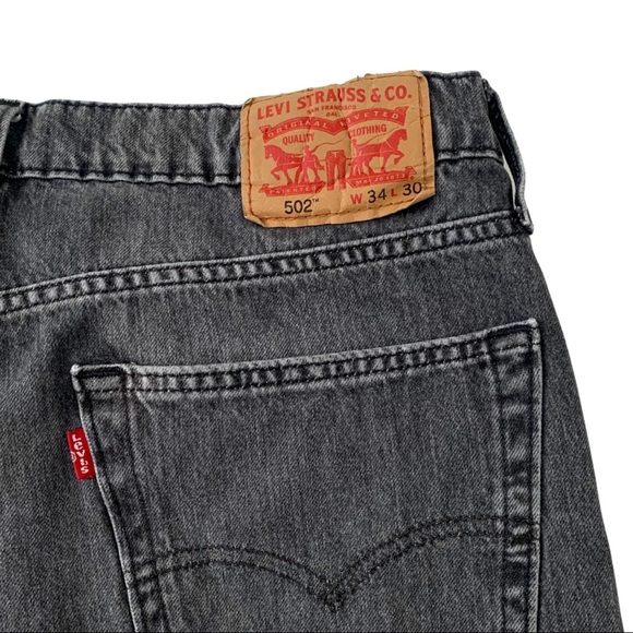 Levi’s 502 Grey Slim Tapered Straight Leg Jeans - Picture 10 of 15